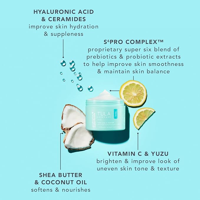 TULA Skin Care 24-7 Hydrating Day & Night Cream + Body Moisturizer/Exfoliator Packette - Anti-Aging Moisturizer for Face, Contains Watermelon & Blueberry Extract, 1.5 oz.-FemmiqueWomen