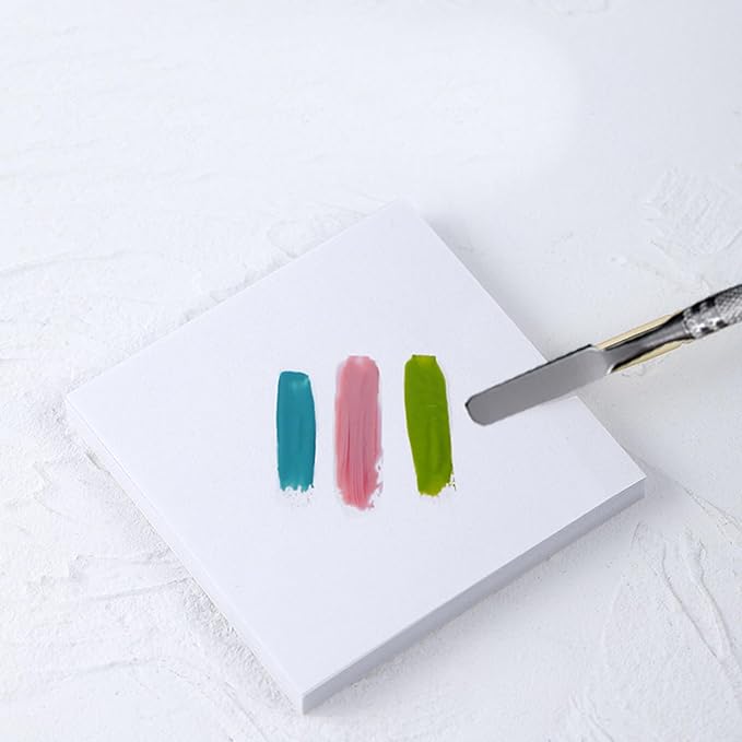 100 Sheets Disposable Nail Polish Palette Paper Nail Art Mixing Palette Papers Portable Waterproof Nail Art Makeup Palette Nail Gel Mixing Tool with Nail Palette Stirring Rod (100pcs)-FemmiqueWomen