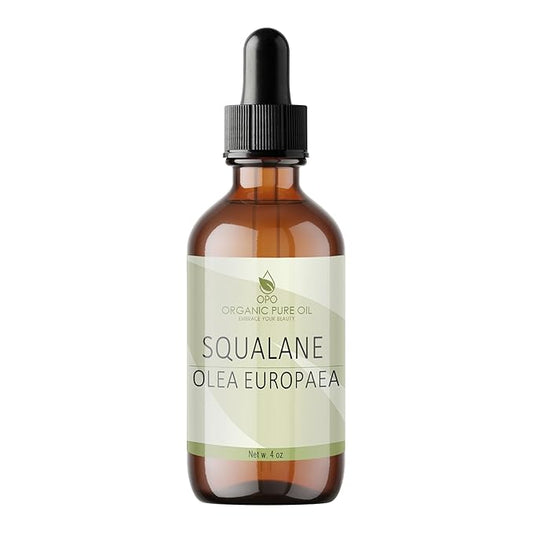 Squalane Oil - Pure, Refined, Plant-Derived, Non-GMO Squalene from Olives - 4 oz Glass & Dropper - Ultra Hydrating Carrier Facial Oil for Face, Skin, Hair, Body, Scalp & More - For All Skin Types-FemmiqueWomen