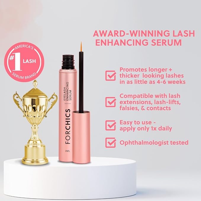 2 in 1 Lash and Brow Growth Serum - Hormone-Free Enhancer for Thicker, Longer Lashes and Brows in 2 Weeks - Organic, Vegan and Gentle-FemmiqueWomen