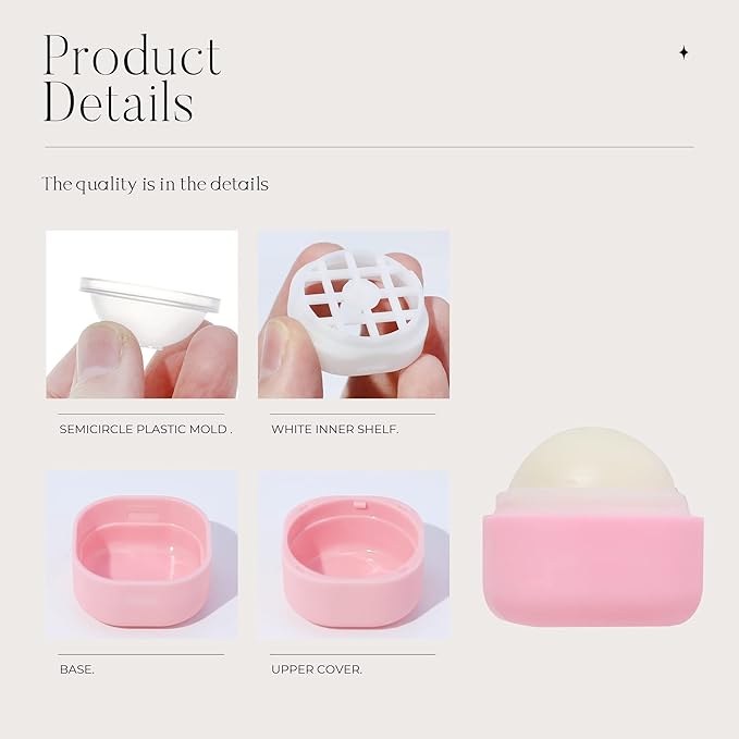 0.25 oz（7g） Empty Lip Balm Square Containers Tubes Lipstick 12 Pieces for Make Natural Lip Balm Lip Care - DIY & BPA FREE (Pink)-FemmiqueWomen