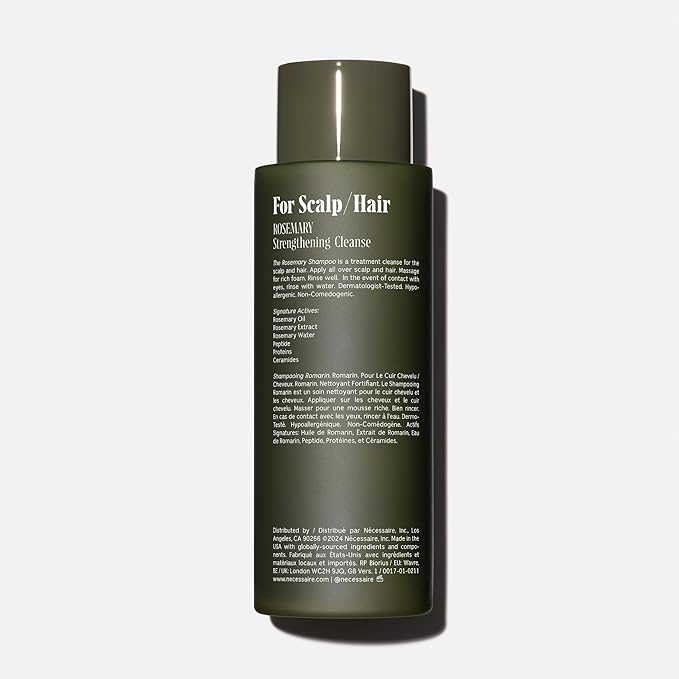 Nécessaire Rosemary Shampoo | Multi-Protien Strengthening Cleanse For Thinning Hair. For Women + Men. Good For All Hair Types/Textures. Free Of Sulfates. Color-Safe. 250 ml / 8.4 oz-FemmiqueWomen