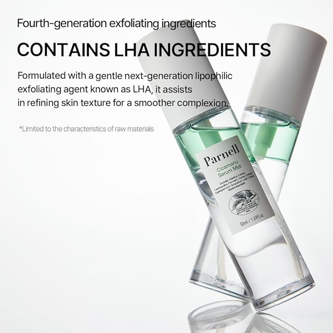 Parnell Cicamanu Serum Mist - Centella Asiatica, Hyaluronic Acid, Ceramide, LHA, Balancing Oil, Moisturizing and Soothing for Radiant Skin (1.69 Fl Oz / 50ml)-FemmiqueWomen