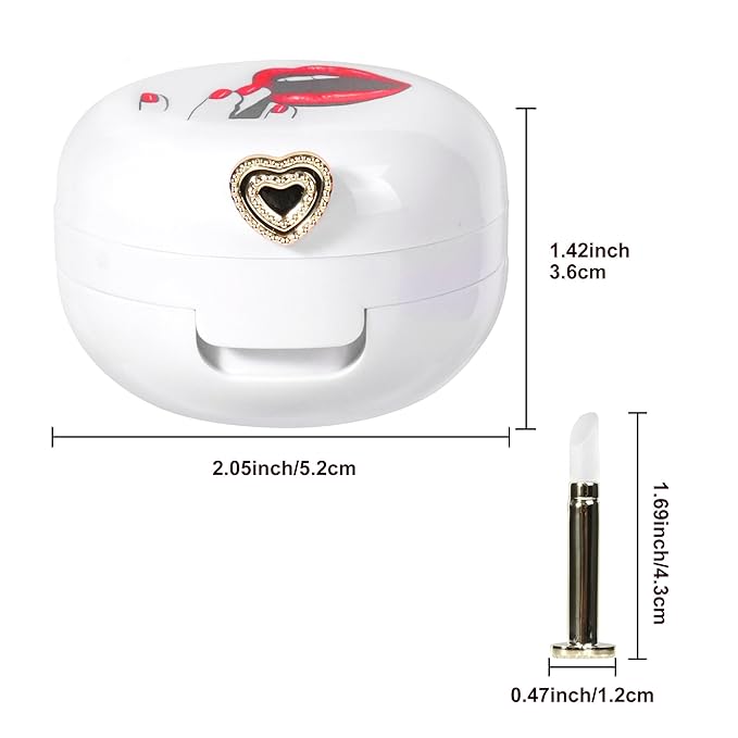 2 Pack Lip Balm Containers,Plastic Portable Empty Lip Balm Container with Mirror and Silicone Lip,Empty Lipstick Dispenser Box for Travel,Home-FemmiqueWomen