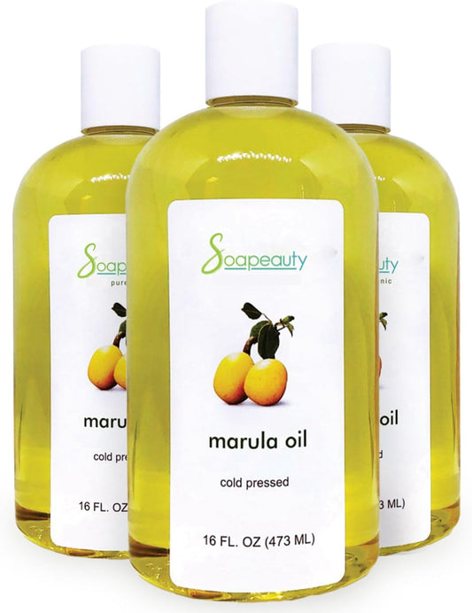 Soapeauty Marula Oil 100% Pure & Natural, Cold Pressed, Rich in Vitamin E & Omega Fatty Acids | Best for Skin, Hair, Face, Nails, and Soap Making | 48 fl oz (3 * 16 fl oz)-FemmiqueWomen