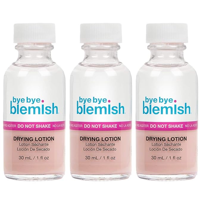 Bye Bye Blemish Acne Drying Lotion, Reduce Pimples Overnight, On-the-Spot Pimple Treatment, Beauty Skincare Essential - 1oz. (3 Pack)-FemmiqueWomen