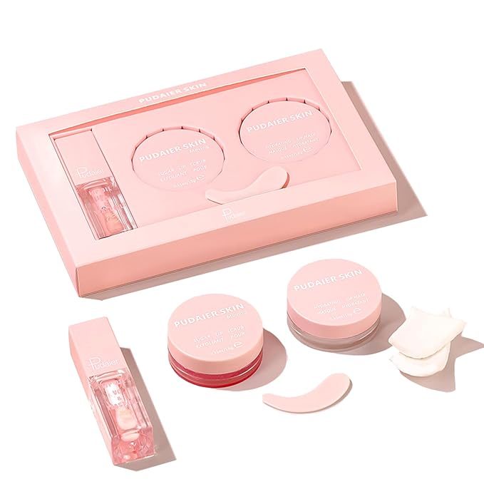 3Pcs Lip Care Set, Exfoliator Lip Sugar Scrub, Lip Mask and Plumping Lip Oil, Effectively Moisturizes Lip Clear, Repairs Dry Lips-FemmiqueWomen