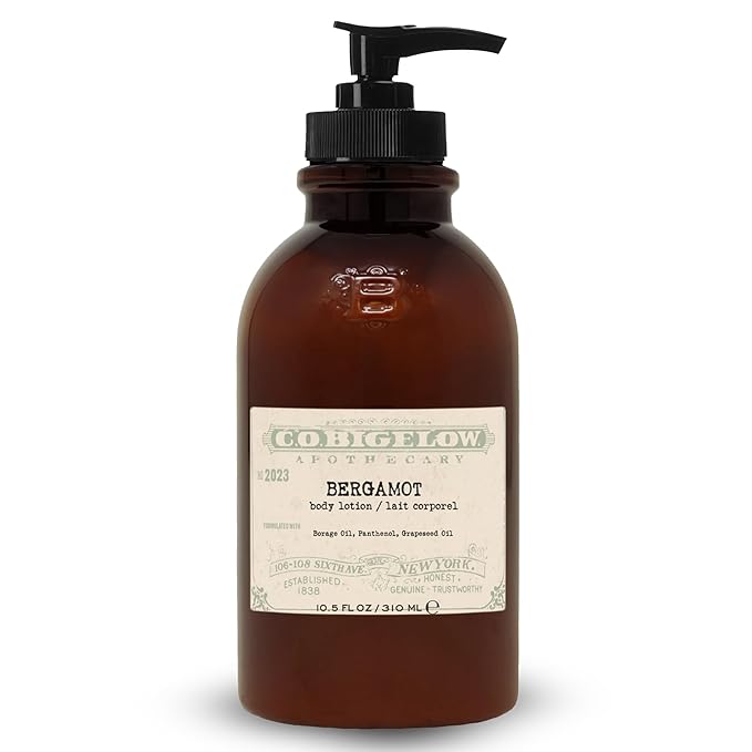 C.O. Bigelow Bergamot Body Lotion, Iconic Collection Moisturizing Body Lotion with Shea Butter, Borage Oil & Grapeseed Oil, 10.5 Fl Oz-FemmiqueWomen