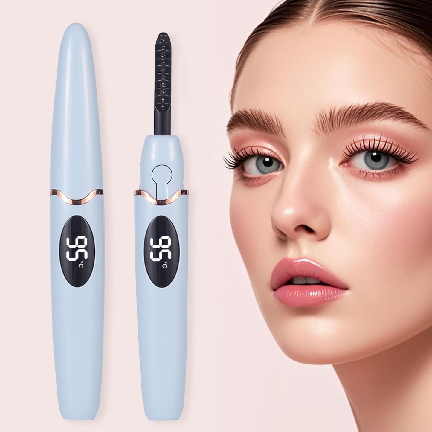 Heated Eyelash Curlers Electric Eyelash Curler with LED Display, 4 Temperature Modes Anti-Burn USB Rechargeable Natural Curling 24H Long Lasting for Women Makeup Tools Gifts-FemmiqueWomen