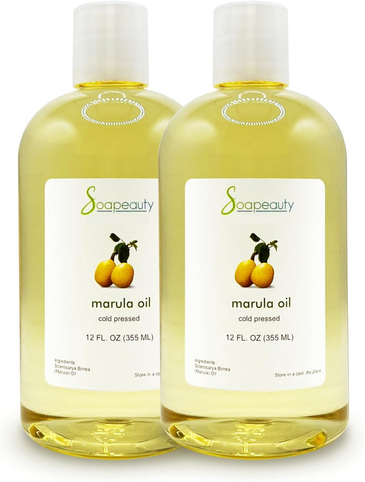 Soapeauty Marula Oil 100% Pure & Natural, Cold Pressed, Rich in Vitamin E & Omega Fatty Acids | Best for Skin, Hair, Face, Nails, and Soap Making | 24 fl oz (2 * 12 fl oz)-FemmiqueWomen