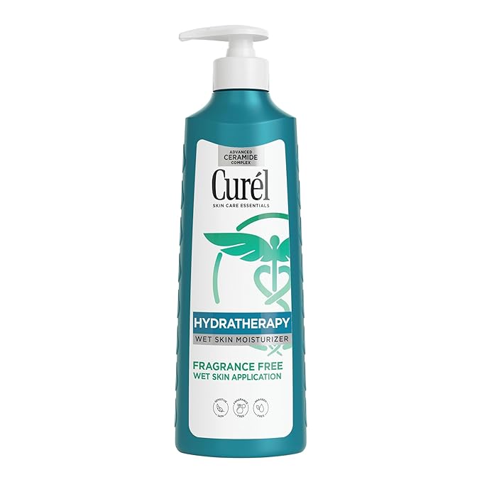 Curel Hydra Therapy In Shower Lotion, Itch Defense Body Moisturizer with Advanced Ceramide Complex, Vitamin E, & Oatmeal Extract, 12 Oz-FemmiqueWomen