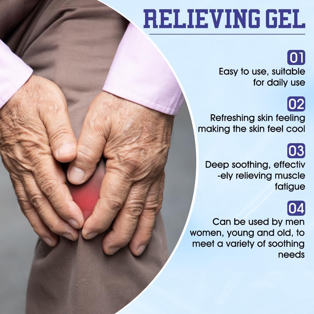 Soothing Cooling Gel 100g,Relieve Muscle Tension,Sports Soothing Cooling Body Care,Cooling with Menthol and Frankincense,Fast Absorbing for Women and Men,Brings a Comfortable Feeling(100g/3.04oz)-FemmiqueWomen