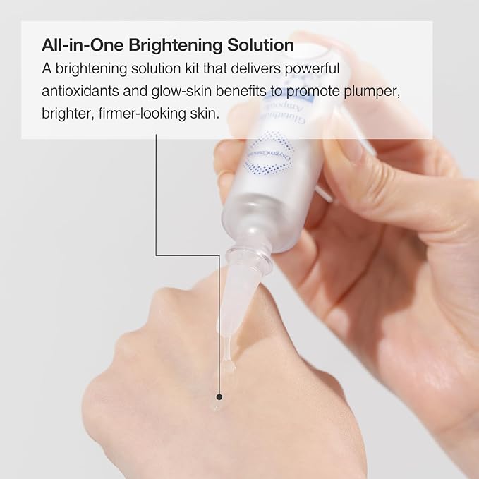 Instant Brightening Kit with Glutathione and Niacinamide | OxygenCeuticals Glutathione ToneUp Kit | Intensive Brightening Ampoule and Cream | 2 Pcs Set | Made in Korea-FemmiqueWomen
