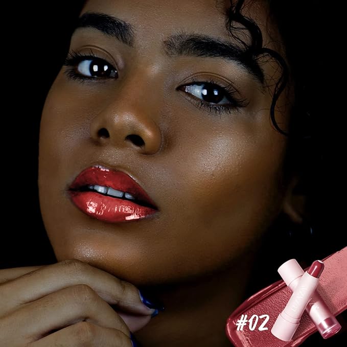 2PCS Tinted Lip Balm Chapstick with Color, Natural Semi - Gloss Finish, Hydrating/Coloring 2 in 1 Moisturizer Lip Stick for Girls & Women #02＋#04-FemmiqueWomen