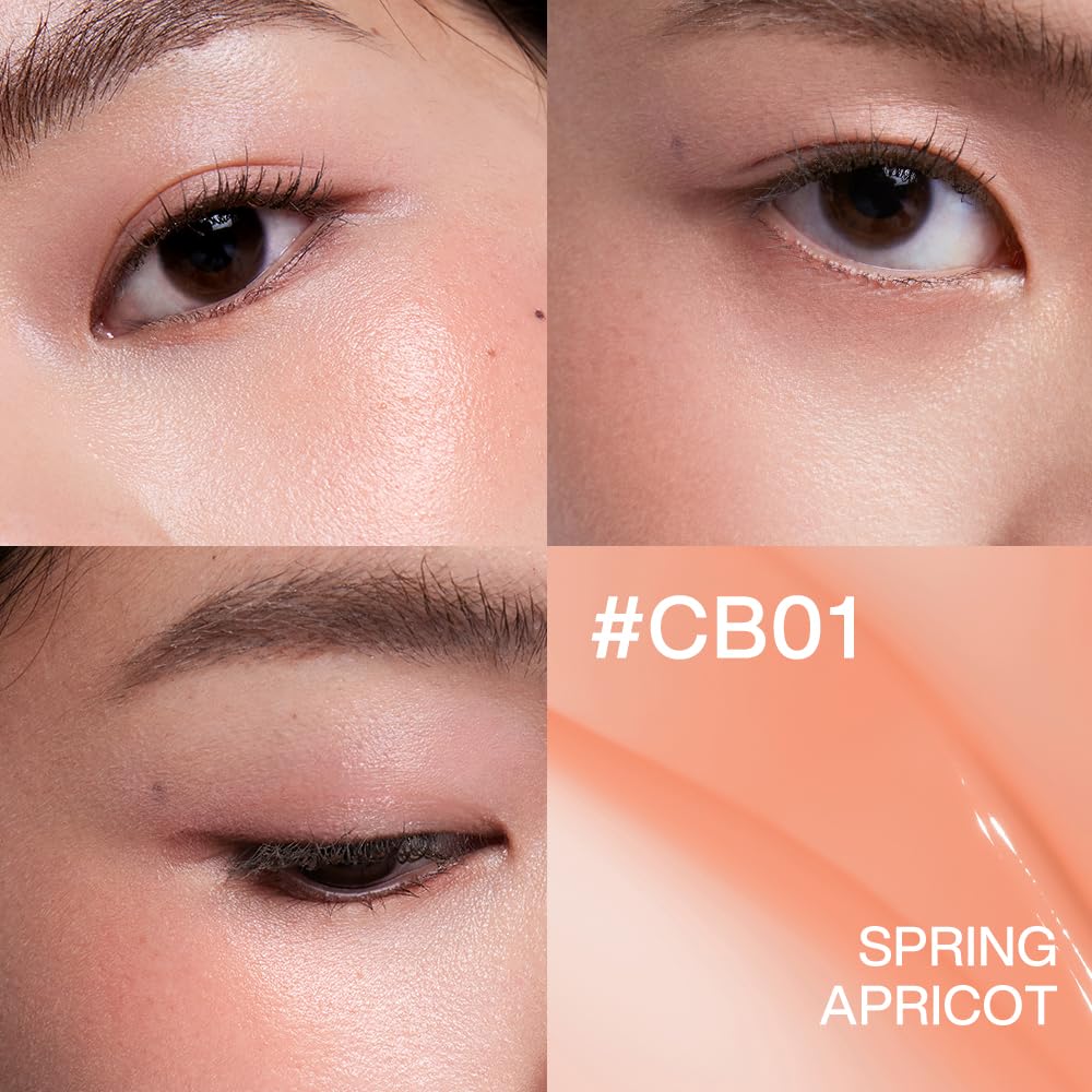 INTO YOU Cream Blush Air Cushion for Cheeks Eyes, Moisturizing, Lightweight, Dewy Finish Face Makeup, Long Wearing, Buildable, Blendable, Pigmented Liquid Blush, for All Skin Tones, Spring Apricot-FemmiqueWomen