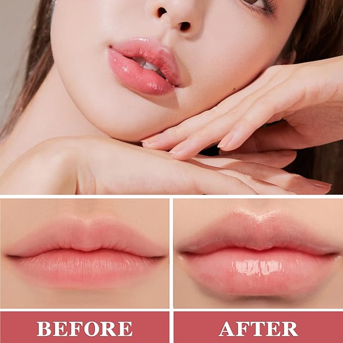 2 Pcs Lip Plumper Lip Gloss,Lip Maximizer Balm Plumper Lip Plumping Serum,Heathly Lip Moisturizer Enhancer Hydrated Lips,Reduces Improves Dry Lip Lines Lip Plumping Gloss Lip Extreme Volume-FemmiqueWomen