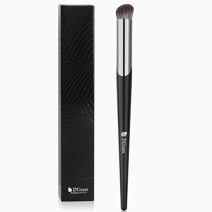 DUcare Concealer Brush Under Eye, Angled Small Nose Contour Brush, Mini Thin Slanted Foundation Dark Circles Puffiness, Puffy Face Eyebrow Eyes, Liquid Cream Blending-FemmiqueWomen