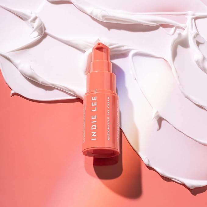 Indie Lee Restorative Eye Cream - Anti Aging Under Eye Cream for Wrinkles, Hydrating Dark Circle Corrector, Puffy Eyes Treatment with Hyaluronic Acid, Conditioning Algae & Licorice Root (0.5oz / 15ml)-FemmiqueWomen