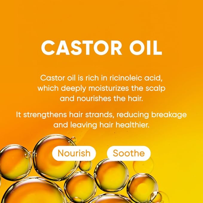 Castor Oil Shampoo Bar 2.0 - Hydrating & Moisturizing Natural Hair Soap Bar Shampoo for Hair Growth & Scalp Nourishment - Bathing Soap Solid Shampoo for All Hair Types (120g, 4.23oz)-FemmiqueWomen