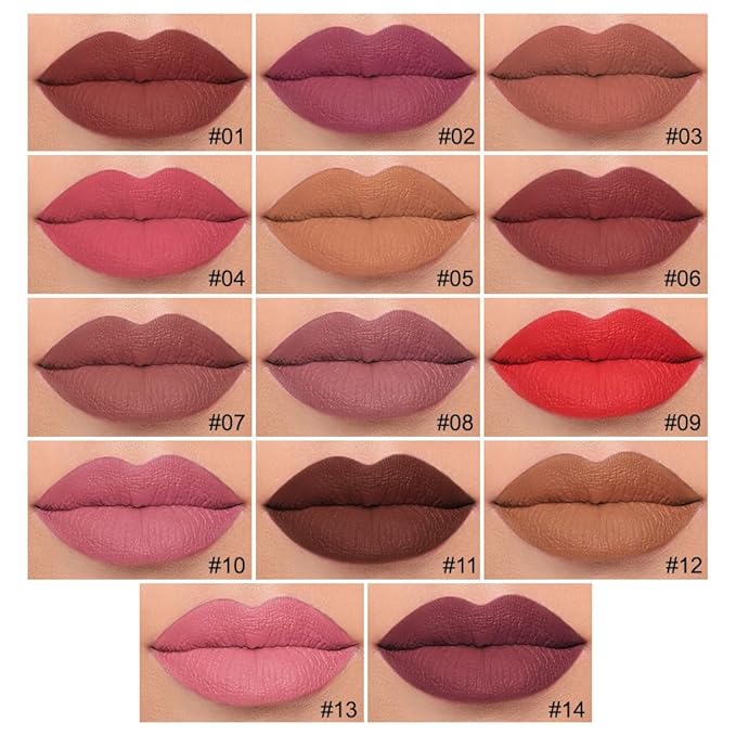 2Pcs Longwear Liquid Lip Liner Stain Marker Pen Set Long Lasting Waterproof, Dark Ruby Red Matte Semi Permanent 24 Hour Lip Liner and Lipstick Combo, Color Stay Lipliner All Day, Lips Stain peel off-FemmiqueWomen