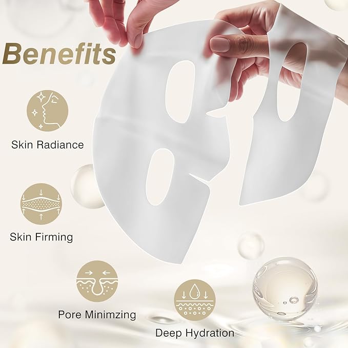 ISTON 6 Pack Bio-Collagen Real Deep Anti Wrinkle Lifting Mask,Overnight Hydrating Face Mask for All Skin Types -Pore Minimizing,Elasticity Enhancing,Firming,Moisturizing-FemmiqueWomen