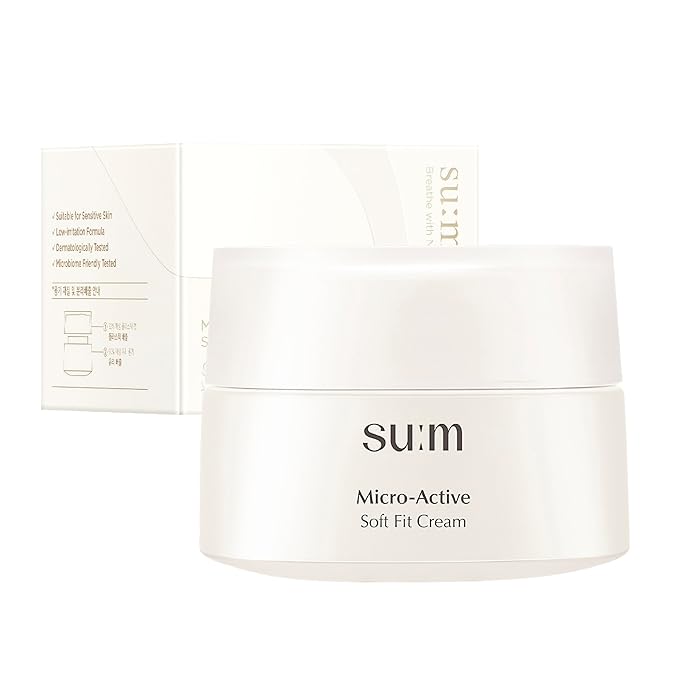 SU:M Micro-Active Soft Fit Cream (1.67 fl oz) - Deep Hydration for Elasticty, Sensitive Skin. Korean Skin Care. Peptides, Fermented Nutrients.-FemmiqueWomen