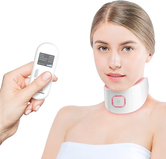 Intelligent Neck Lifting Device, 3 Color LED Neck Massager with Remote Control for Facial Massager | at Home Skin Care Tool-FemmiqueWomen