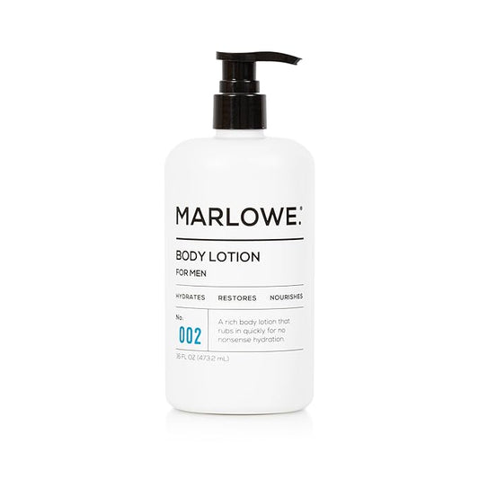 MARLOWE. No. 002 Body Lotion 16 oz Pump, Original, Revitalizing Dry Skin Lotion with Aloe Vera & Amino Acids, Hydrates & Nourishes, Sage & Fir Scent-FemmiqueWomen