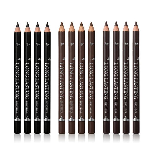 3Colors Eyebrow Pencil Eyeliner Set，Soft Textured Eyebrow Tint Pen，Easy to Color，Long Lasting，Waterproof Eye Brow Pencils for Fills in Sparse Areas and Gaps，Create a Natural Brow Makeup-FemmiqueWomen