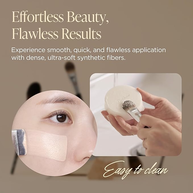 Korean Piccasso Brush FB11 Spatula Brush – Professional Foundation Brush for Liquid Makeup, Flat and Soft Bristles for Seamless Application, Ideal for Liquid Foundation and Cream Face Makeup-FemmiqueWomen