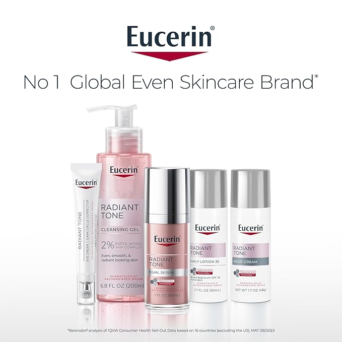 Eucerin Radiant Tone Night Cream, Dark Spot Corrector with Thiamidol, Night Moisturizer for Face Helps Visibly Reduce the Look of Persistent Dark Spots, All Skin Types, 1.7 Oz Bottle-FemmiqueWomen