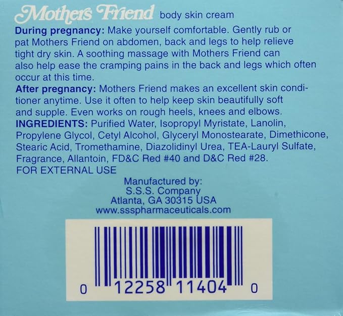 1 Pack of Mothers Friend Body and Skin Cream, for Stretched Tight and Dry Skin of Pregnancy-FemmiqueWomen