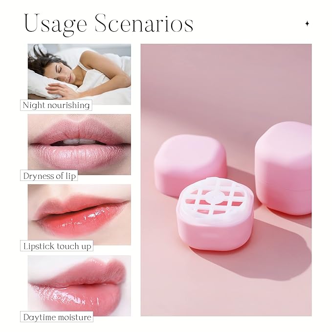 0.25 oz（7g） Empty Lip Balm Square Containers Tubes Lipstick 12 Pieces for Make Natural Lip Balm Lip Care - DIY & BPA FREE (Pink)-FemmiqueWomen