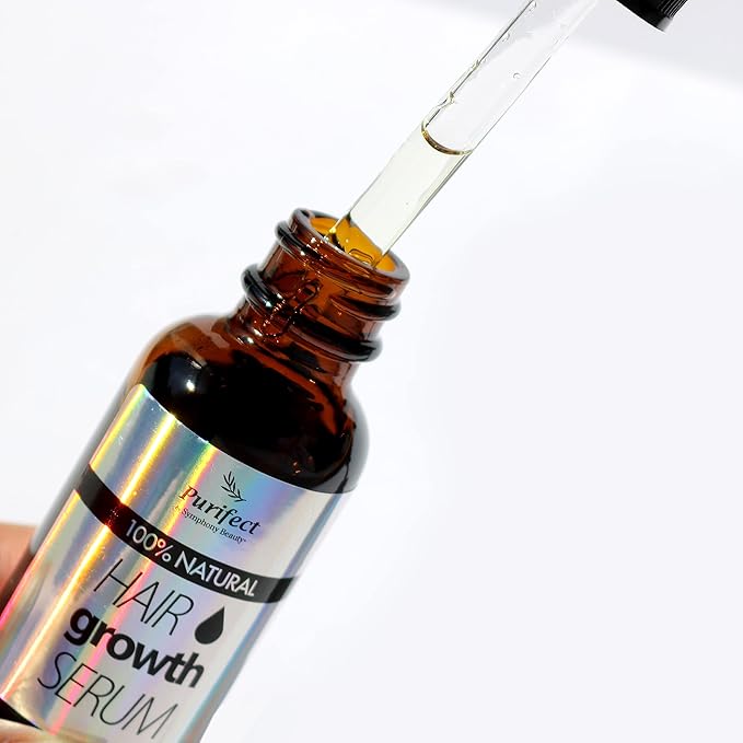 100 Natural Botanical Hair Growth Serum for Nourishing Hair Scalp and Protecting Hair loss, Moringa Camellia Rosemary Castor Tea Tree Peppermint Jojoba Blended , Made In USA (2oz)-FemmiqueWomen