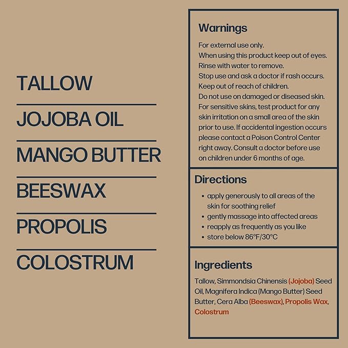 Everything Cream | 100% Grass Fed Beef Tallow Moisturizer for Face and Body | Day & Night Skincare | Safe Natural Edible-Grade Ingredients | After-Sun Care | All Skin Types | 3 oz-FemmiqueWomen