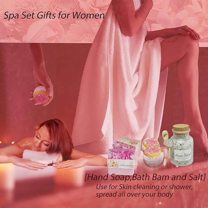 Mothers Day Gifts for Women,Relaxing Spa Gift Basket Set,Unique Gift Ideas for Women,Coworker Teacher Nurse Gifts for Women,Christmas Gifts for Mom Sister Best Friend Wife-FemmiqueWomen