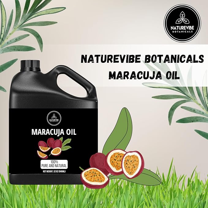 Naturevibe Botanicals Maracuja Oil 32 Ounces | 100% Pure and Natural | Great for Skin Care and Hair Care-FemmiqueWomen