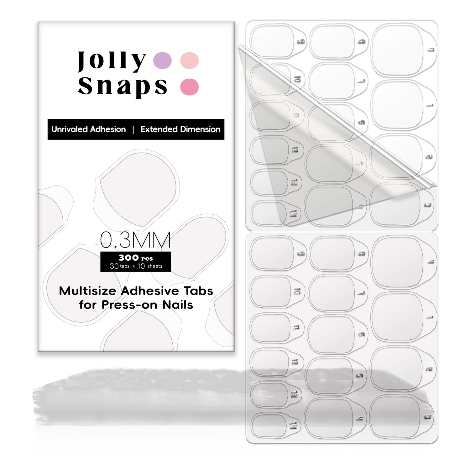 300PCS Nail Adhesive Tabs Extra Strong | 10 Sheets Nail Sticky Tabs for Press Ons | Ultra Thin, Waterproof & Easy to Use Press On Sticky Tabs for Nails-FemmiqueWomen