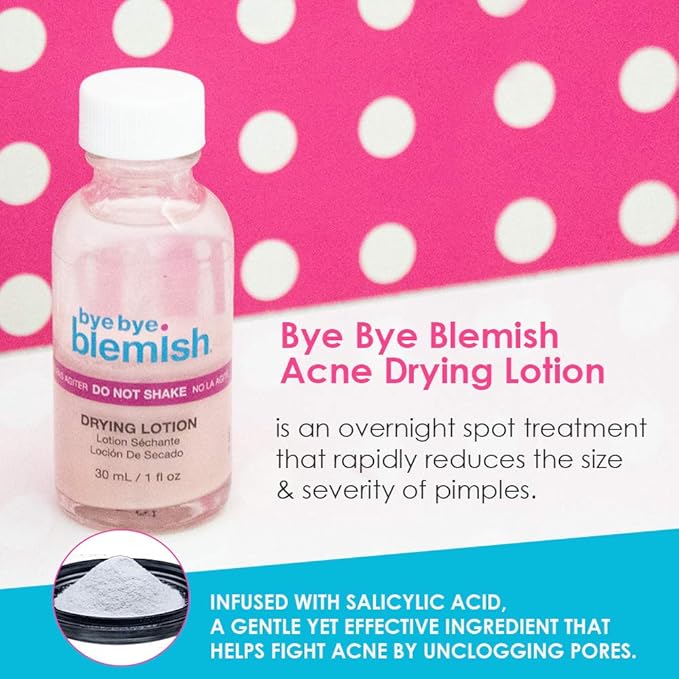 Bye Bye Blemish Acne Drying Lotion, Reduce Pimples Overnight, On-the-Spot Pimple Treatment, Beauty Skincare Essential - 1oz. (3 Pack)-FemmiqueWomen