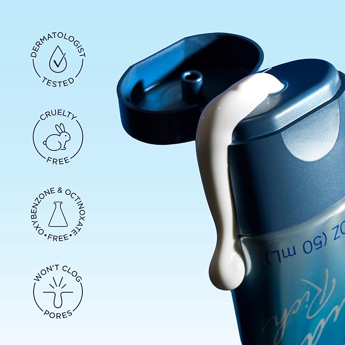 Bioré UV Aqua Rich Daily Hydrating Facial Moisturizer with SPF 50 | Oil Free Sunscreen & Primer for Makeup with Hyaluronic Acid, No White Cast, Non-Comedogenic, For Sensitive Skin, PA++++, 1.7 Oz-FemmiqueWomen