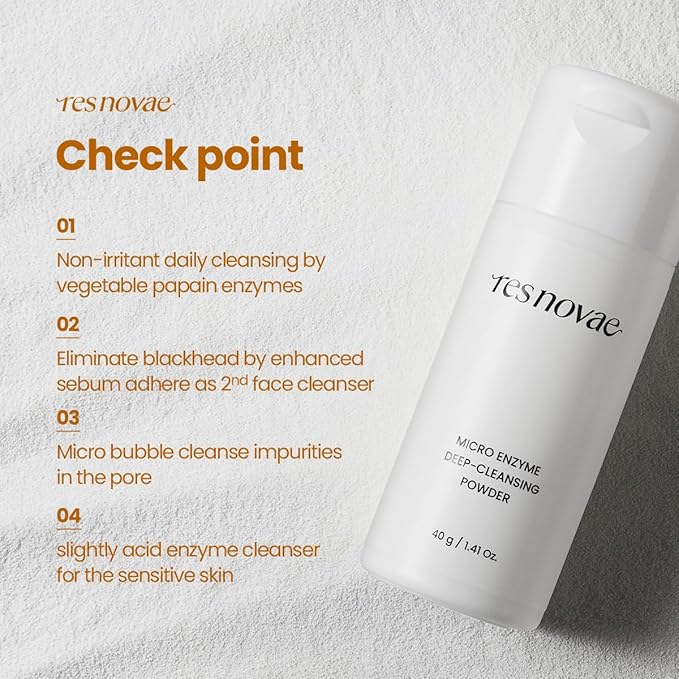 Enzyme Cleansing Powder – 15g (0.53 oz) – Purifies Pores, Removes Blackheads & Whiteheads, With Papain Enzyme for Smooth & Clear Skin | Low pH, Non-Irritating, For Sensitive Skin-FemmiqueWomen