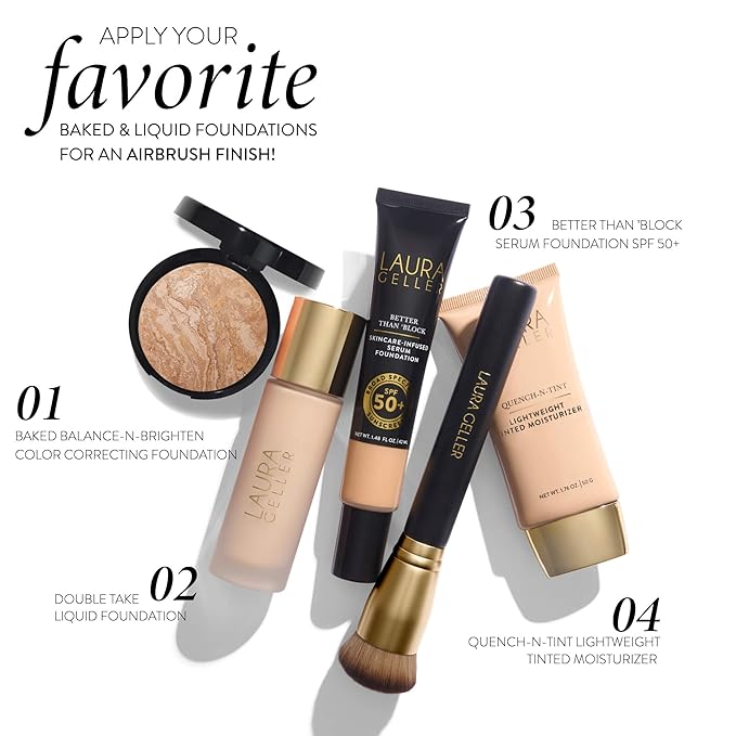 LAURA GELLER NEW YORK Full Coverage Foundation Blending Brush for All Face Makeup & Foundation-FemmiqueWomen