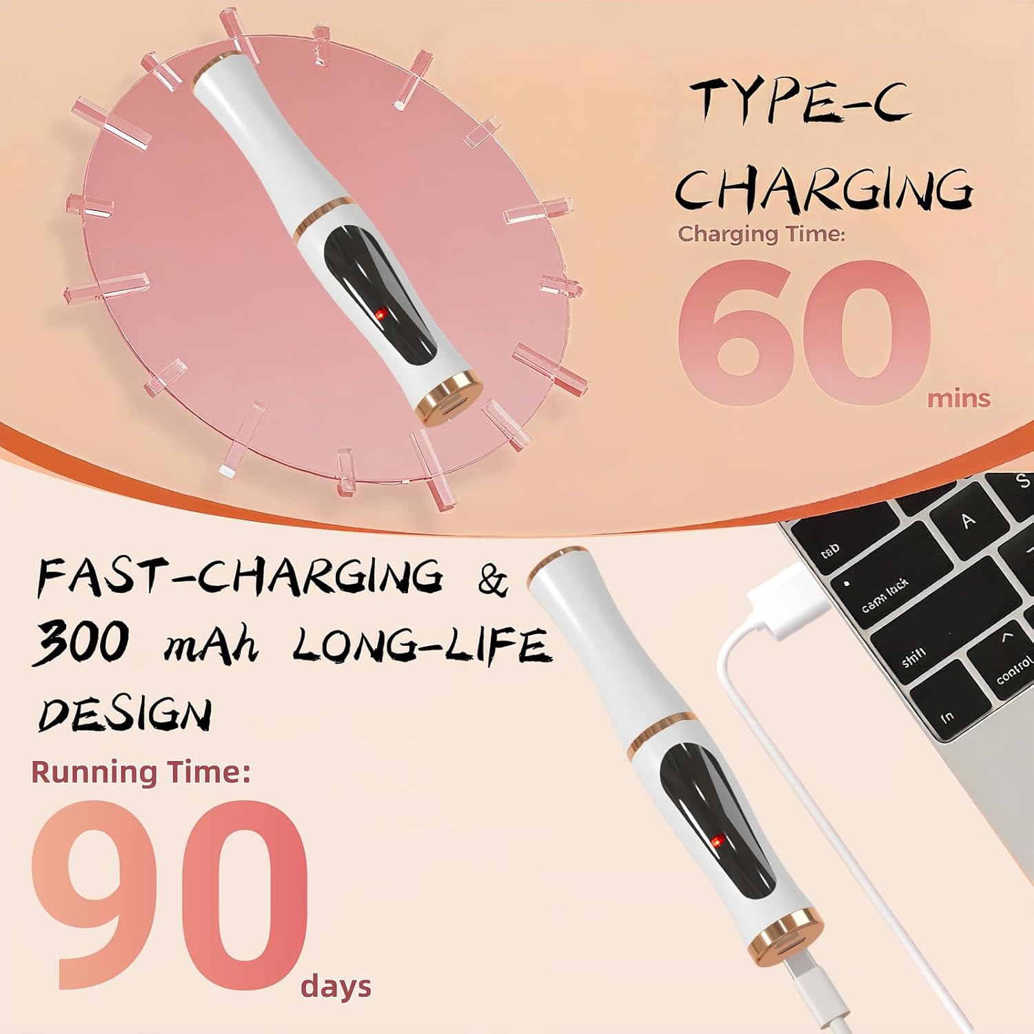 2025 Upgraded Heated Eyelash Curler – Fast 5s Heat-Up, USB Rechargeable Electric Eyelash Curler, 3 Temperature Modes, LED Display, Anti-Burn, 24H Long-Lasting Curl, Perfect Gift for Women (White)-FemmiqueWomen