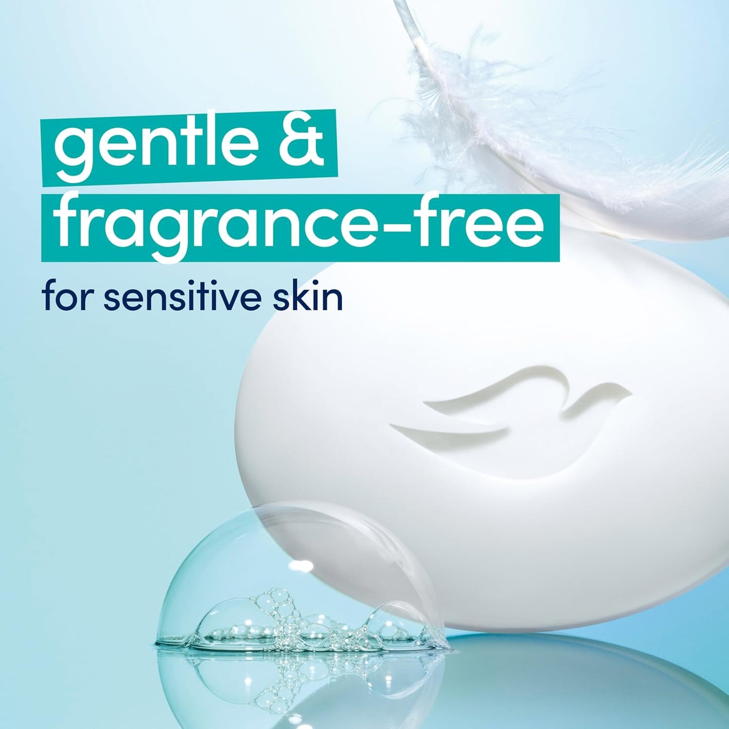 Dove Beauty Bar Soap Sensitive, 8 Bars for Sensitive Skin, Fragrance Free and Hypoallergenic 3.75 oz-FemmiqueWomen