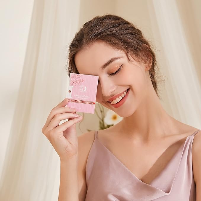 Oil Blotting Paper Sheets, 100 Counts, Natural Rose Facial Oil Absorbing Face Blotting Sheets - Take Only 1 Piece Each Time Design - No Waste and Easy to Carry in Pocket (Rosy - 1 Pack)-FemmiqueWomen