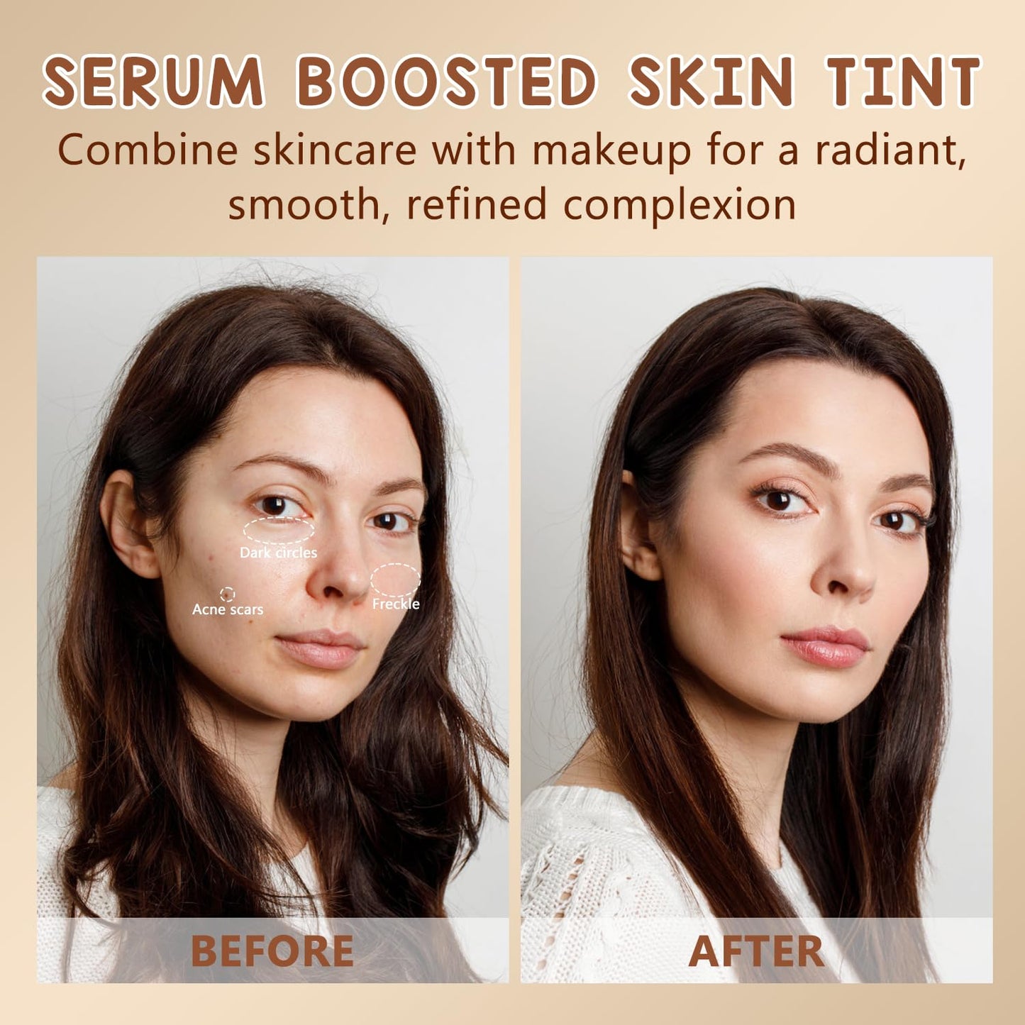 2PCS Foundation Stick Beauty Balm Serum Boosted Skin Tint, Solid Tinted Moisturizing Serum Contour Stick, Natural Fit, Moisturizing ＆ Concealing Foundation Sticks (#03)-FemmiqueWomen