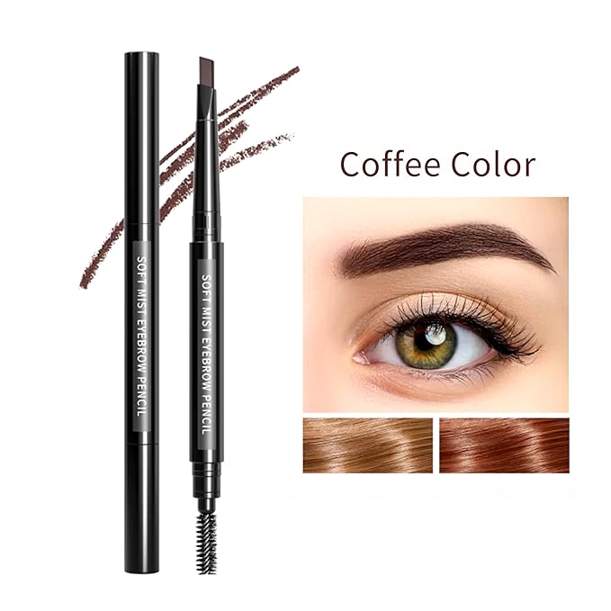 long lasting and waterproof Triangle eyebrow Pencil With Brush (coffee)