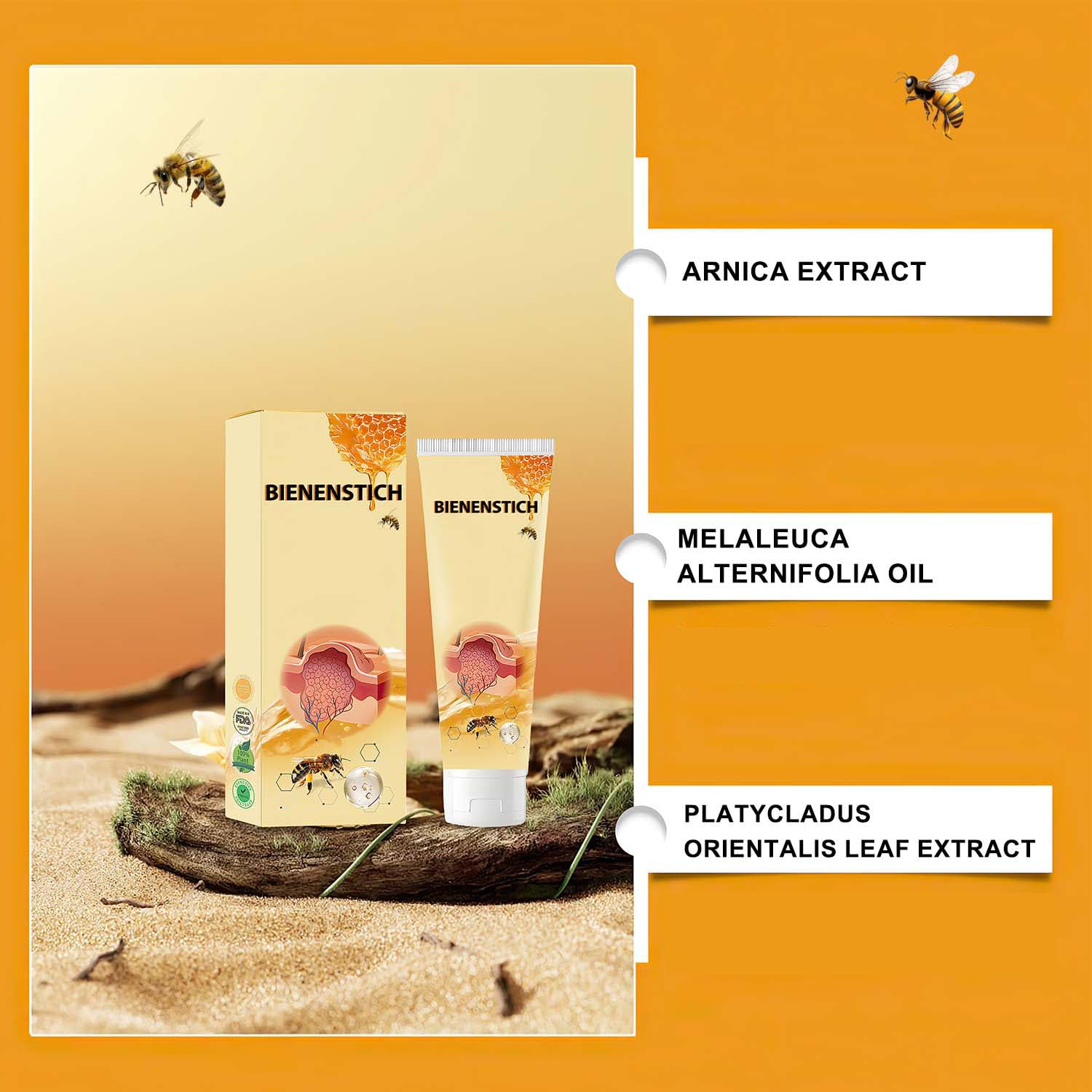 Bee Venom Cream, Professional Bee Venom Cream for All Parts of Neck, Waist, Back, Hands, Feet, and Legs（2Pcs）-FemmiqueWomen