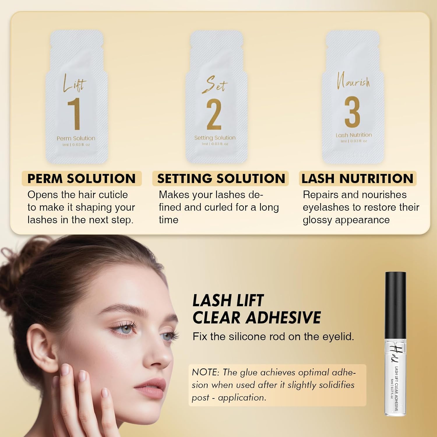 Brow Lamination Kit Lash Lift Kit, Sachet Refill Eyelash Perm Kit for Natural Curling Long-Lasting, Instant Eyelash Lift Kit, Brow Perm Kit for Salon-Quality Results at Home-FemmiqueWomen