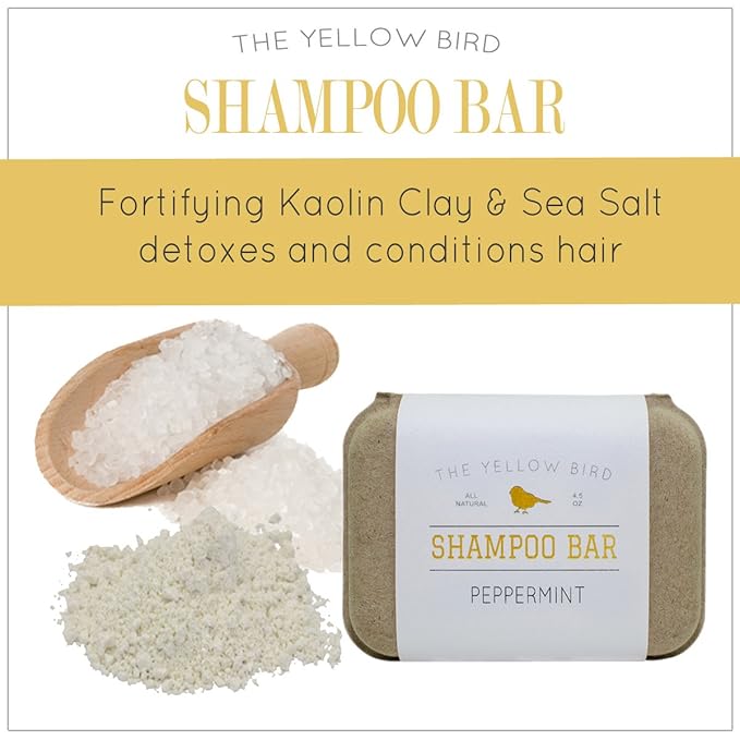 The Yellow Bird Solid Bar Shampoo Soap. Grapefruit, Rosemary, and Lavender. Mild Natural and Organic Ingredients. Sulfate Free. Gentle Scalp + Hair Care-FemmiqueWomen